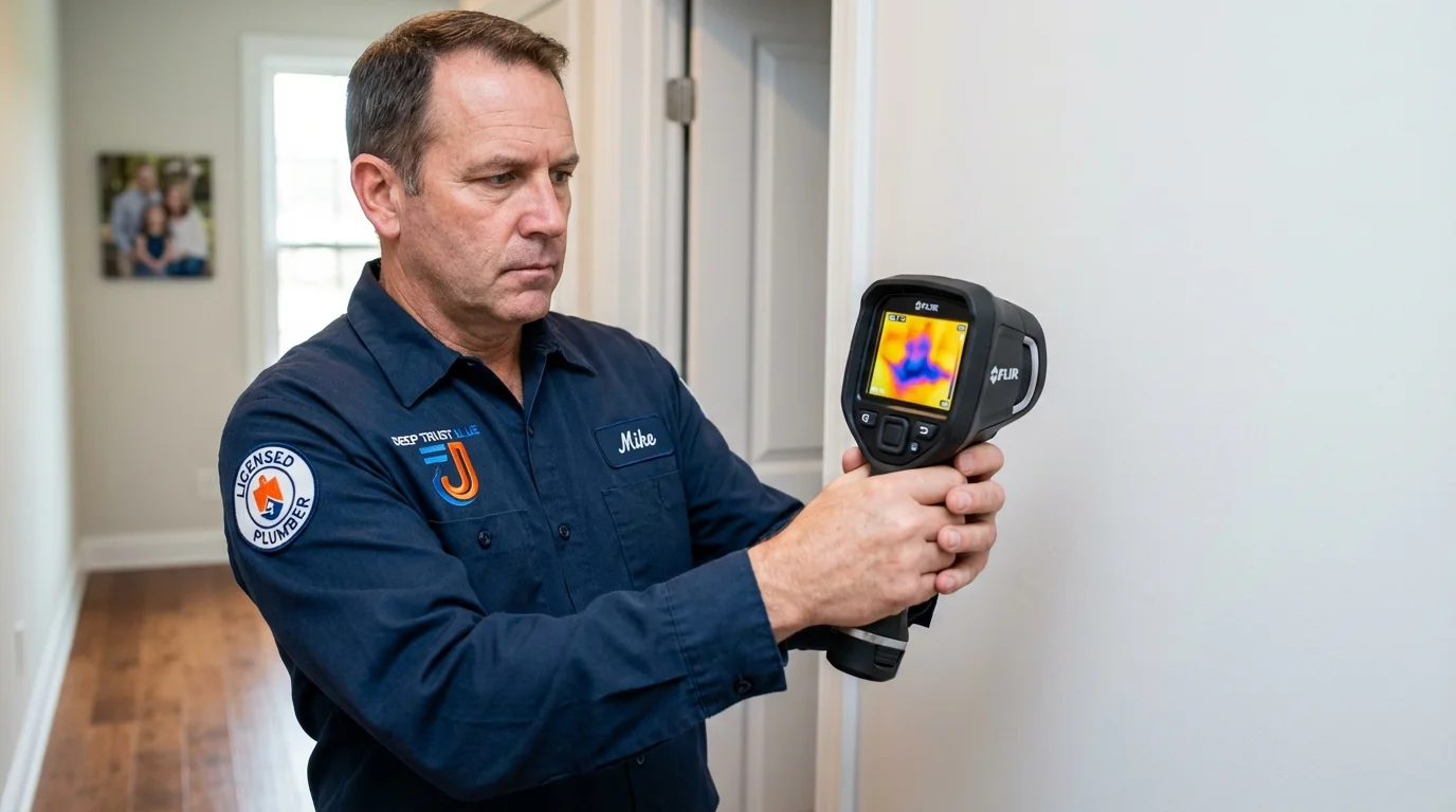 Thermal imaging leak detection by Johns Plumbing LLC in Fairhope